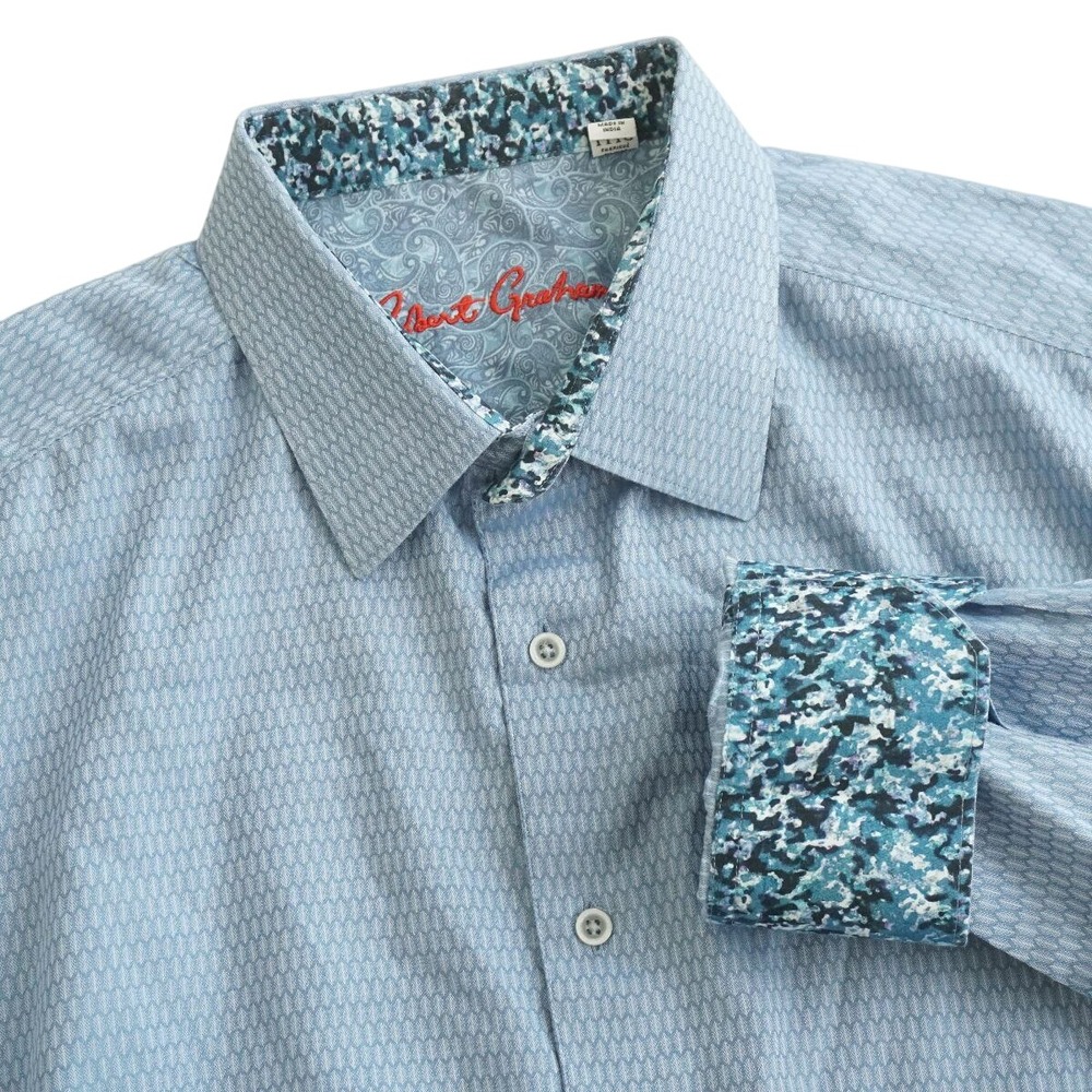 Robert Graham Blue and Teal Patterned Shirt